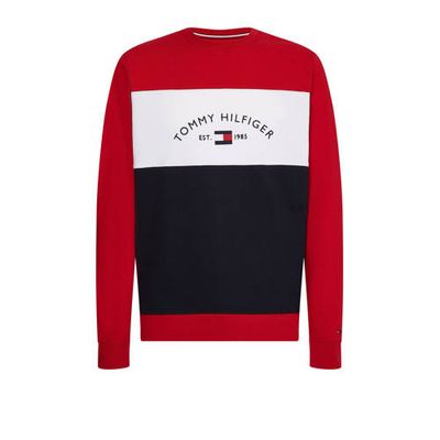 Tommy Hilfiger sweater met logo rood/wit/blauw Tommy Hilfiger sweater met logo rood/wit/blauw