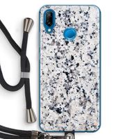 Gespikkelde marmer: Huawei P20 Lite Transparant Hoesje met koord