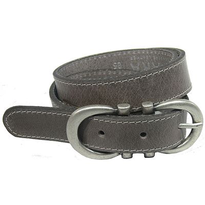 Leren Kampara riem Cuba 30505 Grijs-95cm