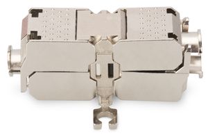 Digitus RJ45 / Connector Netwerk Adapter CAT 6A, Zonder connectoren [1x LSA, Snijklem, Snelaansluiting - 1x LSA, Snijklem, Snelaansluiting] Zilver, Staal