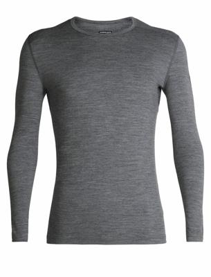 Icebreaker Merino 200 Oasis LS Crewe Thermoshirt Heren Gritstone Hthr-013 S