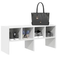 VidaXL Schoenenrek stapelbaar 89,5x30x40 cm wit