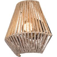 LED Wandlamp - Trion Kato - 1 Lichtpunt van 1.5 Watt - Warm Wit 3000K - Aanraakschakelaar - USB-aansluiting - IP20 - Bruin - Papier Garen