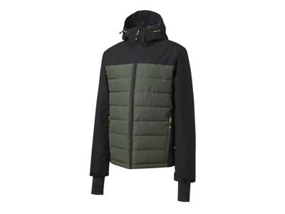 CRIVIT Heren ski jas (XL, Zwart/kaki)