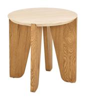 Bendt Ronde Bijzettafel 'Sol' Travertinlook, 50cm