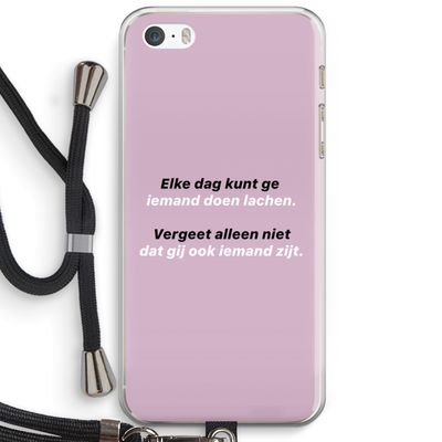 gij zijt ook iemand: iPhone 5 / 5S / SE Transparant Hoesje met koord