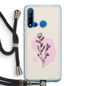 Roses are red: Huawei P20 Lite (2019) Transparant Hoesje met koord