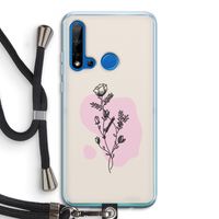 Roses are red: Huawei P20 Lite (2019) Transparant Hoesje met koord