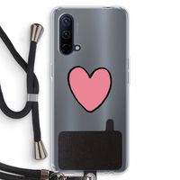 Hartje: OnePlus Nord CE 5G Transparant Hoesje met koord