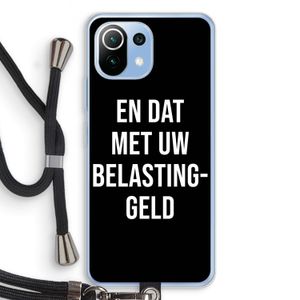 Belastinggeld - Zwart: Xiaomi Mi 11 Lite Transparant Hoesje met koord