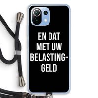 Belastinggeld - Zwart: Xiaomi Mi 11 Lite Transparant Hoesje met koord