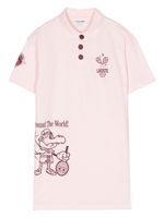 Lacoste Kids robe en coton à logo imprimé - Rose