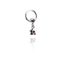 Jeweled Ball Closure Ring met bedel Chirurgisch staal 316L / Belegde messing Piercingringen