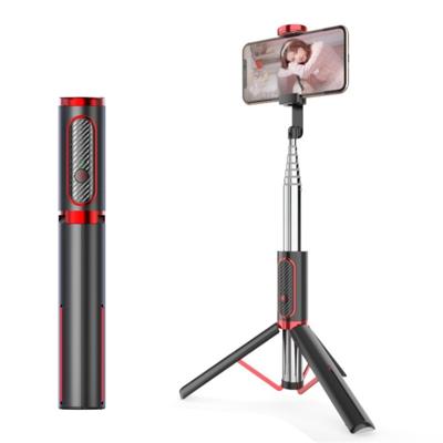 M18 draagbare Selfie stick afstandsbediening mobiele telefoon houder (rood)