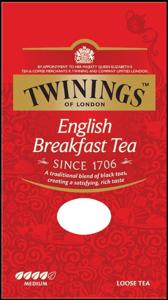 Twinings English breakfast tea karton