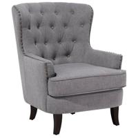 Beliani VIBORG - Fauteuil-Grijs-Polyester