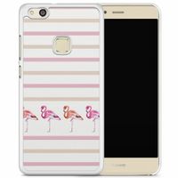 Huawei P10 Lite hoesje - Flamingo stripes