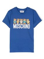 Moschino Kids t-shirt en coton à logo imprimé - Bleu - thumbnail