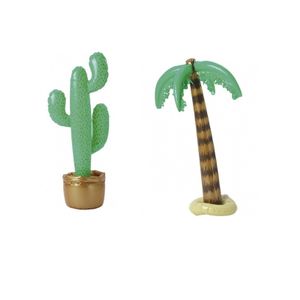 Opblaasbare set cactus en palmboom   -
