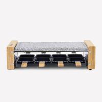 HKOENIG raclette/grillmachine - 8 personen - Houten design - Kookoppervlak 38x19,5 cm - Vermogen 1200W