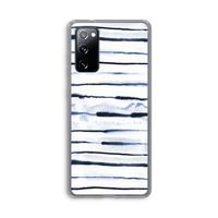 Ink Stripes: Samsung Galaxy S20 FE / S20 FE 5G Transparant Hoesje