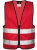 Korntex KX201 Kids´ Hi-Vis Safety Vest With Front Zipper Aalborg - Red - S (7-12 years)