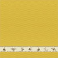 DDDDD theedoek bees 60x65 yellow