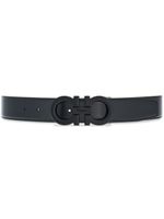 Ferragamo ceinture en cuir à design réversible - Noir