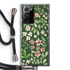 Botanical green sweet flower heaven: Samsung Galaxy Note 20 Ultra / Note 20 Ultra 5G Transparant Hoesje met koord