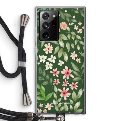 Botanical green sweet flower heaven: Samsung Galaxy Note 20 Ultra / Note 20 Ultra 5G Transparant Hoesje met koord