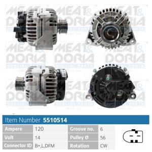 Meat Doria Alternator/Dynamo 5510514