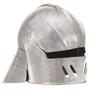 VidaXL Ridderhelm middeleeuws replica larp staal zilverkleurig