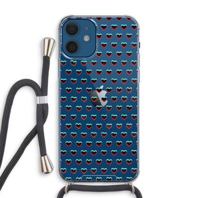 Hartjes: iPhone 12 Transparant Hoesje met koord