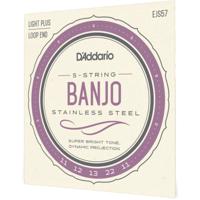 D'Addario EJS57 Stainless Steel Custom Medium 11-22 snaren voor vijfsnarige banjo