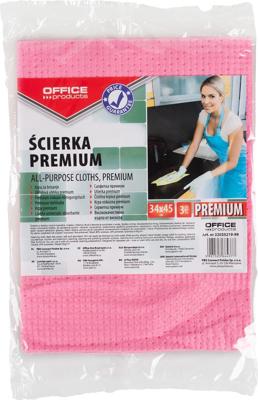 OFFICE products huishouddoekjes, premium, ft 34 x 45 cm, geassorteerde kleuren, pak van 3 stuks