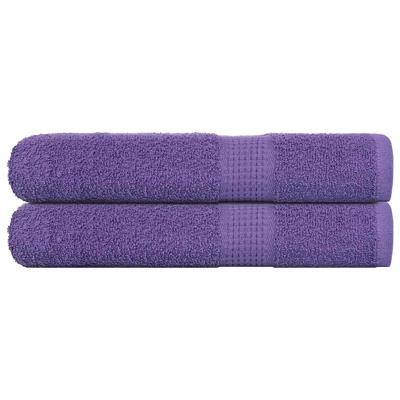 VidaXL Saunahanddoeken 2 st 80x200 cm 360 g/m² 100% katoen paars