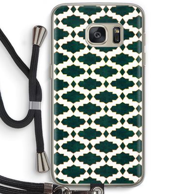 Moroccan tiles: Samsung Galaxy S7 Transparant Hoesje met koord
