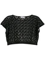Amir Slama haut crop en maille - Noir