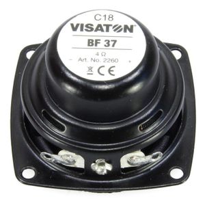 Visaton BF 37 - 4 Ohm 1.5 inch 3.7 cm Breedband-luidspreker 5 W 4 Ω Zwart