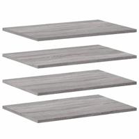 vidaXL Wandschappen 4 st 60x40x1,5 cm bewerkt hout grijs sonoma eiken