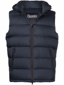 Herno gilet matelassé à capuche - Bleu