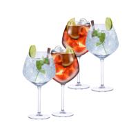 Gin Tonic cocktailglazen - 12x stuks - 730 ml - voor Aperol Spritz - glazen - glas - thumbnail