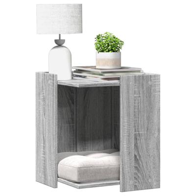 VidaXL Kattenbakkast 42x42x51 cm bewerkt hout grijs sonoma eikenkleur