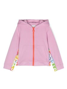 Stella McCartney Kids hoodie zippé à logo imprimé - Rose