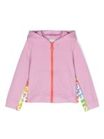 Stella McCartney Kids hoodie zippé à logo imprimé - Rose - thumbnail