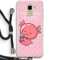 Love You A Lotl: Samsung Galaxy J6 (2018) Transparant Hoesje met koord