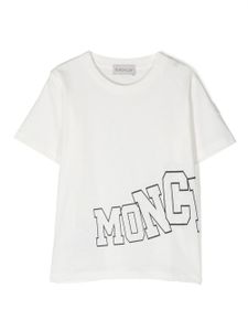 Moncler Enfant t-shirt à logo imprimé - Blanc