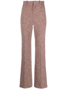 Chloé pantalon en tweed à coupe évasée - Orange