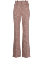 Chloé pantalon en tweed à coupe évasée - Orange - thumbnail