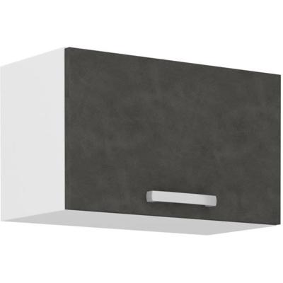 Kapkast met kanteldeur - Mat grijs - L 60 x 31,6 x H 36 cm - LASSEN